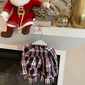 Organic Cotton Christmas Ruffle Dress